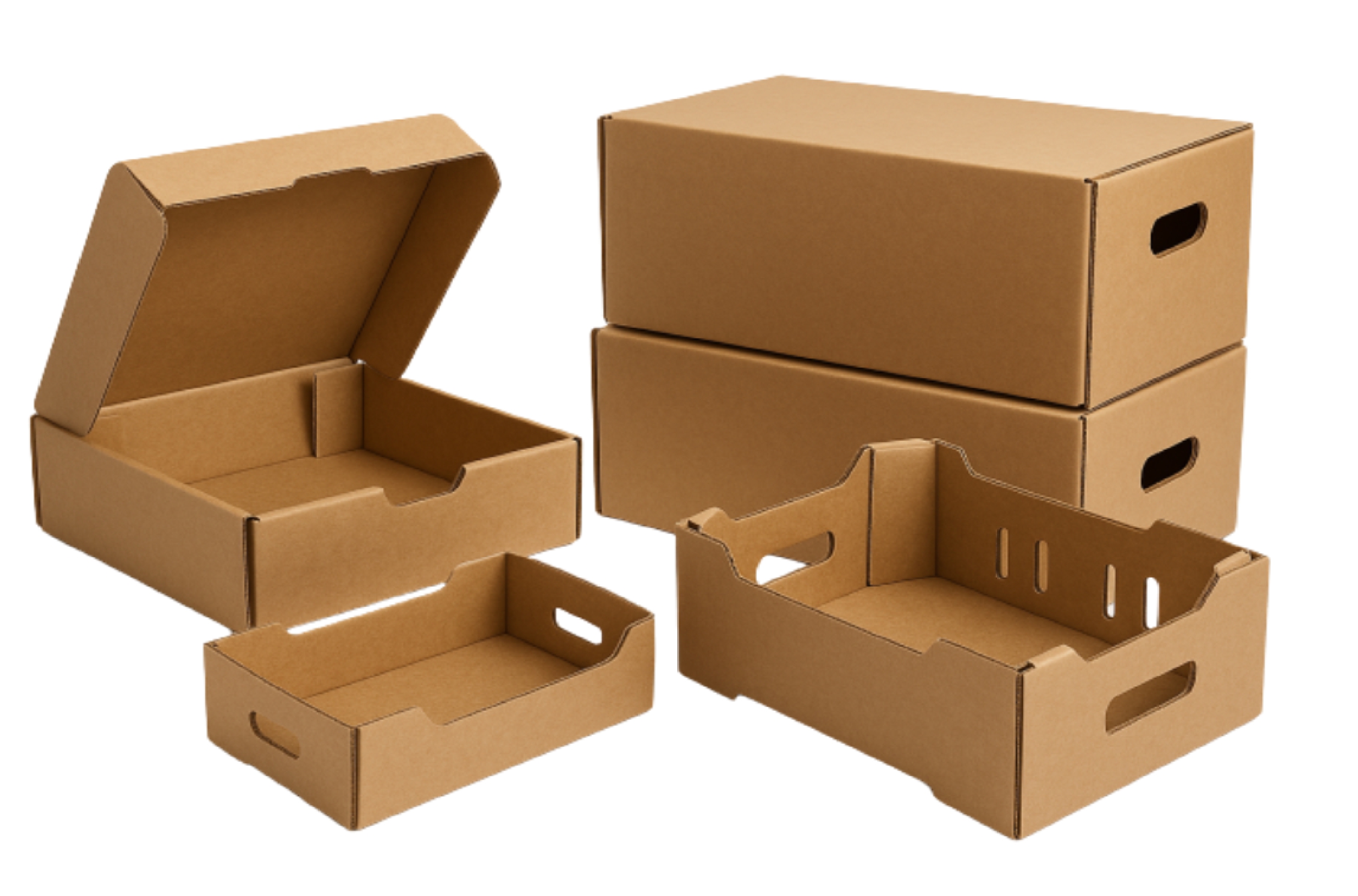 Cajas suajadas de cartón corrugado fabricadas por Empaques RAVASA Tlaxcala